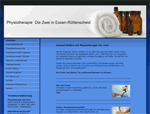 Tablet Screenshot of physiotherapie-die-zwei.de